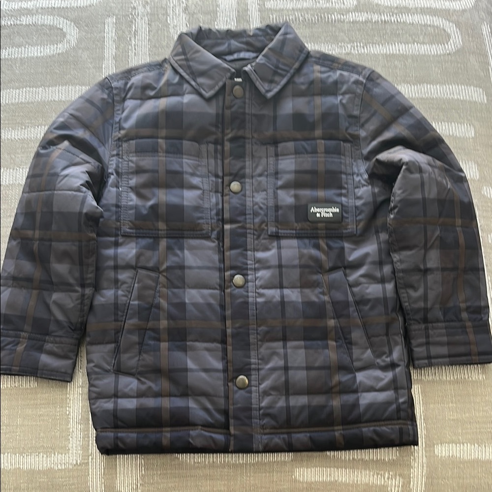Abercrombie & Fitch Kids Plaid Button Down Jacket Sz 5/6
